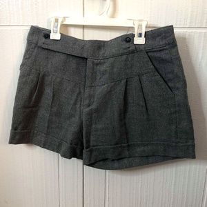 Charcoal gray fleece shorts